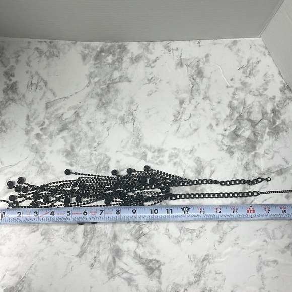 black Tear Drop Necklace Set. NEW - Picture 6 of 7